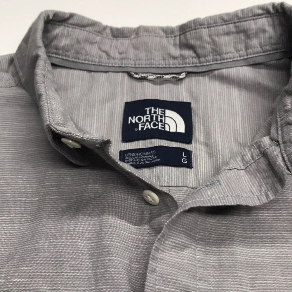 The North Face Gray Casual Button-Down Shirt